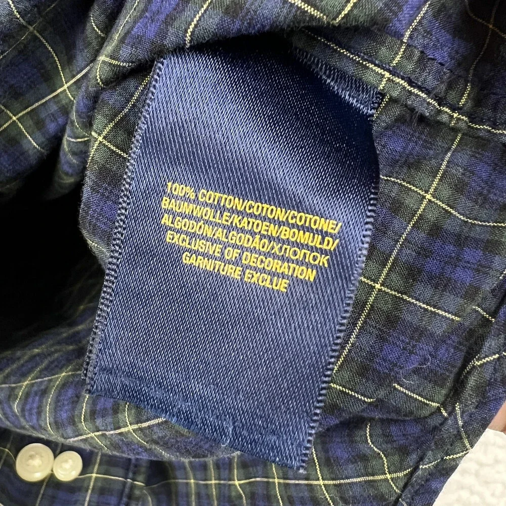 Ralph Lauren Shirt Youth Large Plaid Button Down Long Sleeve Classic Casual